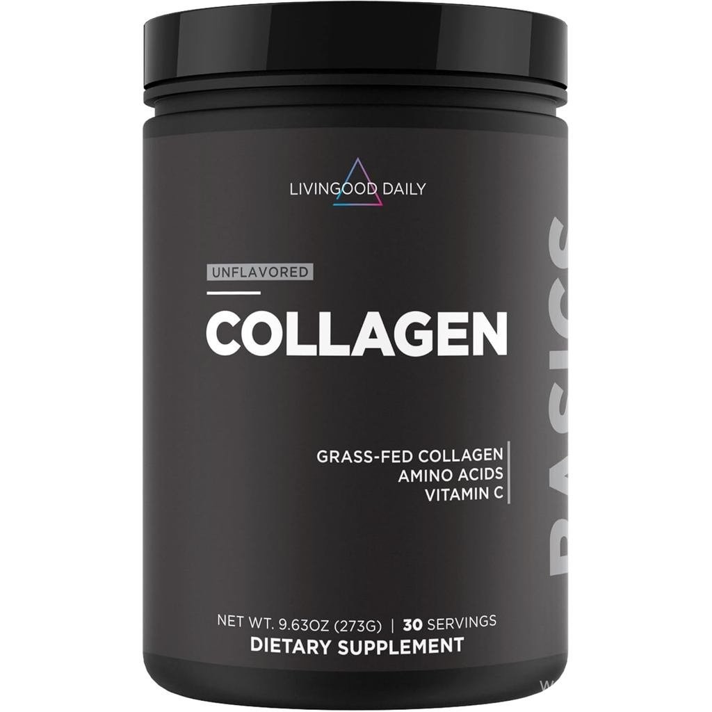 Livingood ผงคอลลาเจนไม่รสทุกวันสําหรับผู้หญิงและผู้ชาย Hydrolyzed Collagen Peptides Powder with C Pr