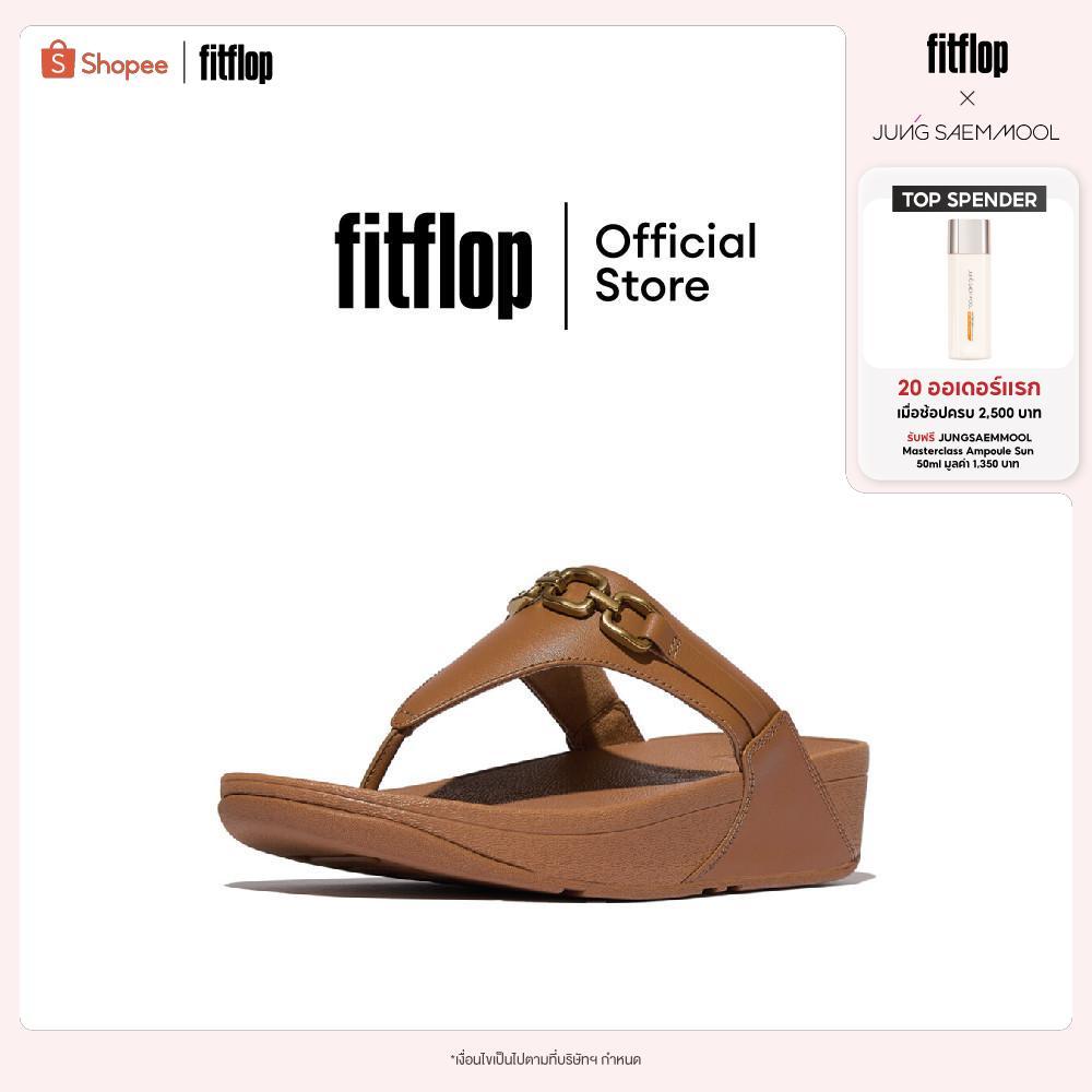FITFLOP LULU SQUARE-CHAIN TOE-POST รองเท้าแตะแบบหูหนีบผู้หญิง รุ่น E1I-C15 สี BROWN