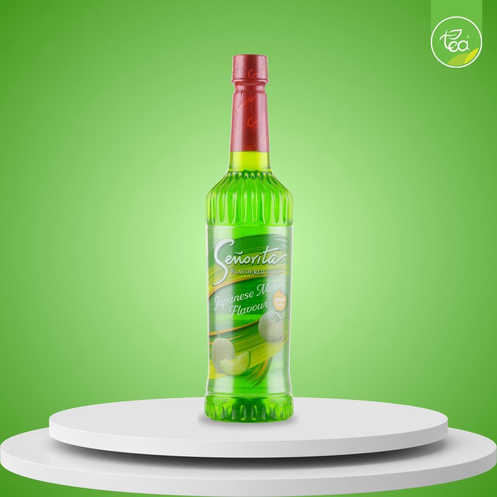 ไซรัปเมลอน Senorita Syrup ไซรัปซินญอริต้า น้ำเมลอน Japanese Melon น้ำเชื่อมผลไม้เข้มข้น ขนาด 750 ml. จำหน่ายโดย ทีอีเอ