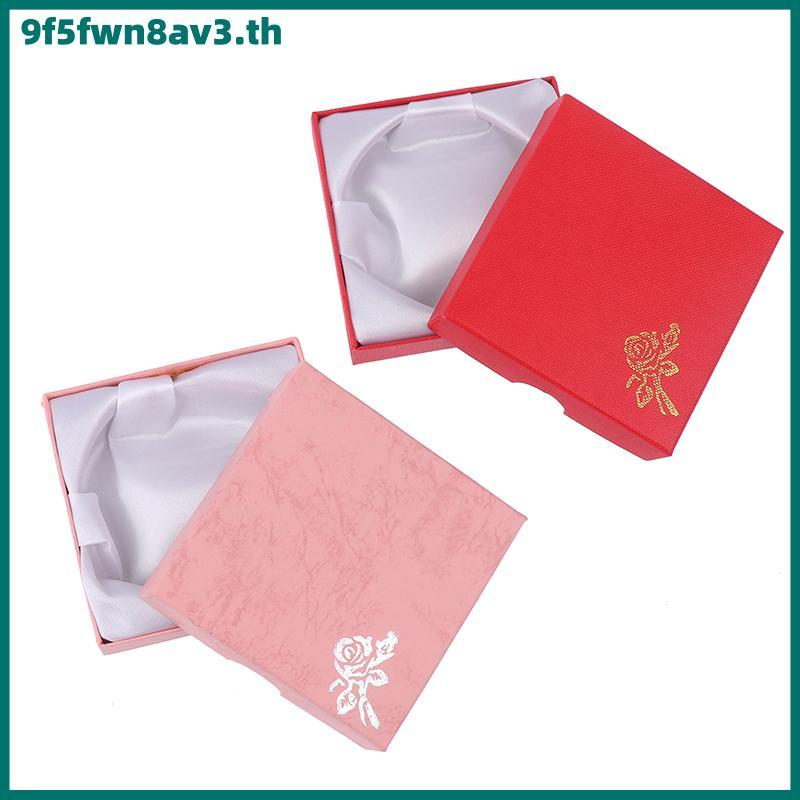 Ffw กล่องของขวัญเครื่องประดับพิมพ์ดอกไม้สร้อยคอกล่องของขวัญกระดาษแข็ง-60-100ยูนิต TH