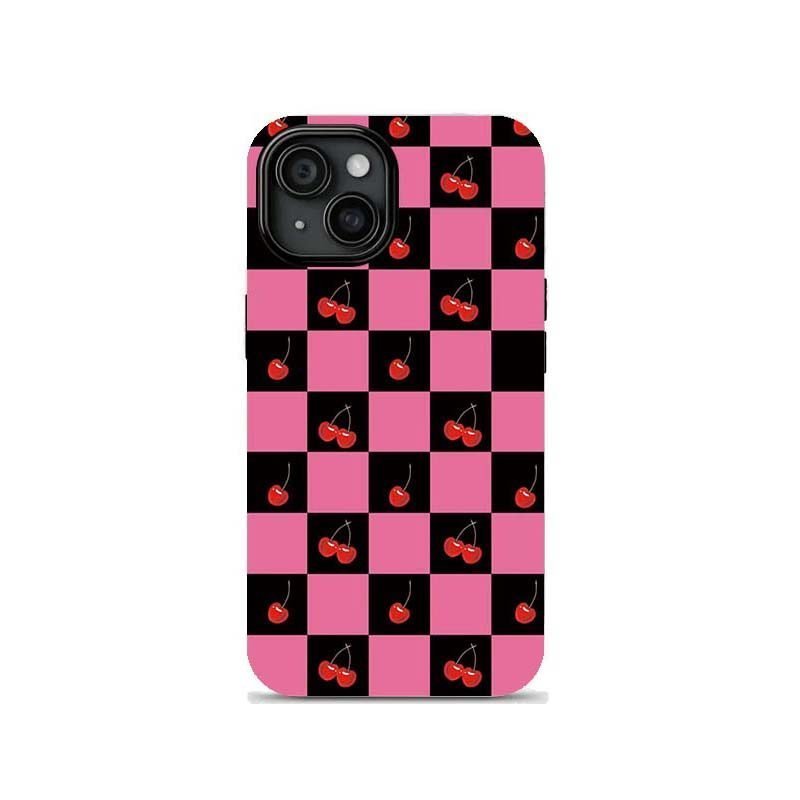 เคสโทรศัพท์ เหมาะสําหรับ iPhone Lattice Cherry เหมาะสําหรับ iPhone17promax16e Two-in-One 15plus14Pro