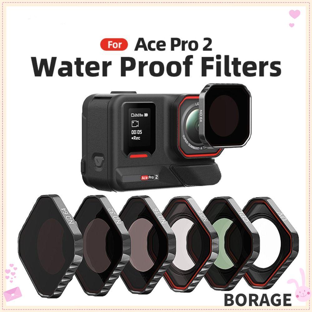 BORAG ตัวกรองเลนส์, กระจกออปติคอลกันน้ํา ND ชุดกรอง, ป้องกัน ND 8 16 32 64 CPL UV Action ตัวกรองกล้อ