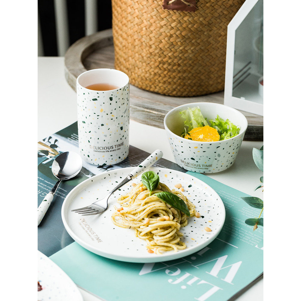 Nordic Fresh One-Personอาหารชุดอาหารเช้ารวมCreative Influencer Insจานชามในครัวเรือน 2-Personคู่