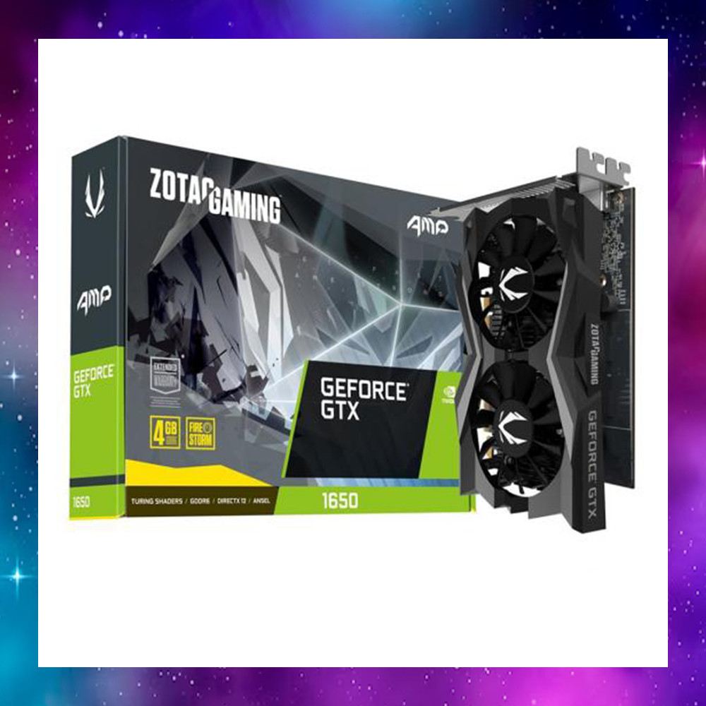VGA (การ์ดแสดงผล) ZOTAC GAMING GEFORCE GTX1650 1650 AMP CORE GDDR6 - 4GB GDDR6 ใช้งานปกติ