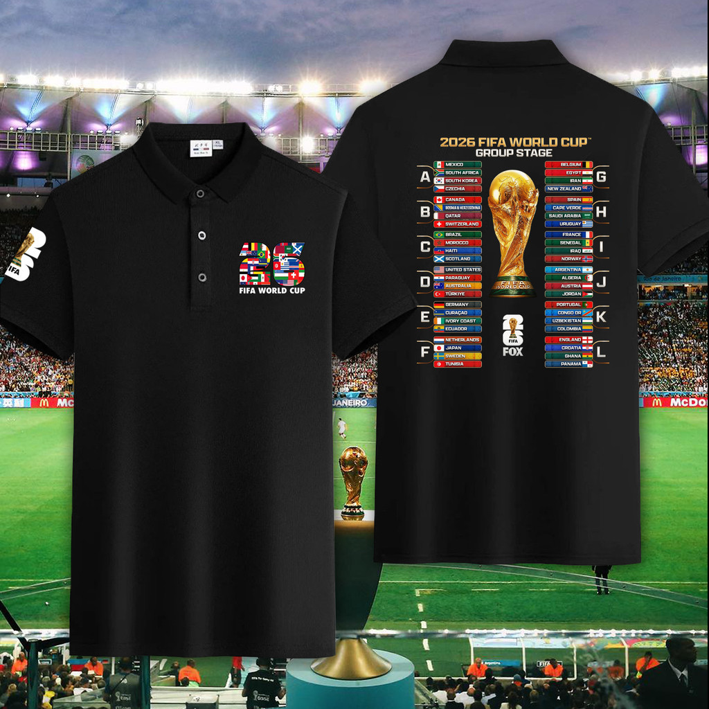 เสื้อโปโลแขนสั้น ลายทีมชาติ ศึกฟุตบอลโลก  World Cup 2026 (สหรัฐฯ, แคนาดา และเม็กซิโก) Polo — สำหรับทุกเพศ