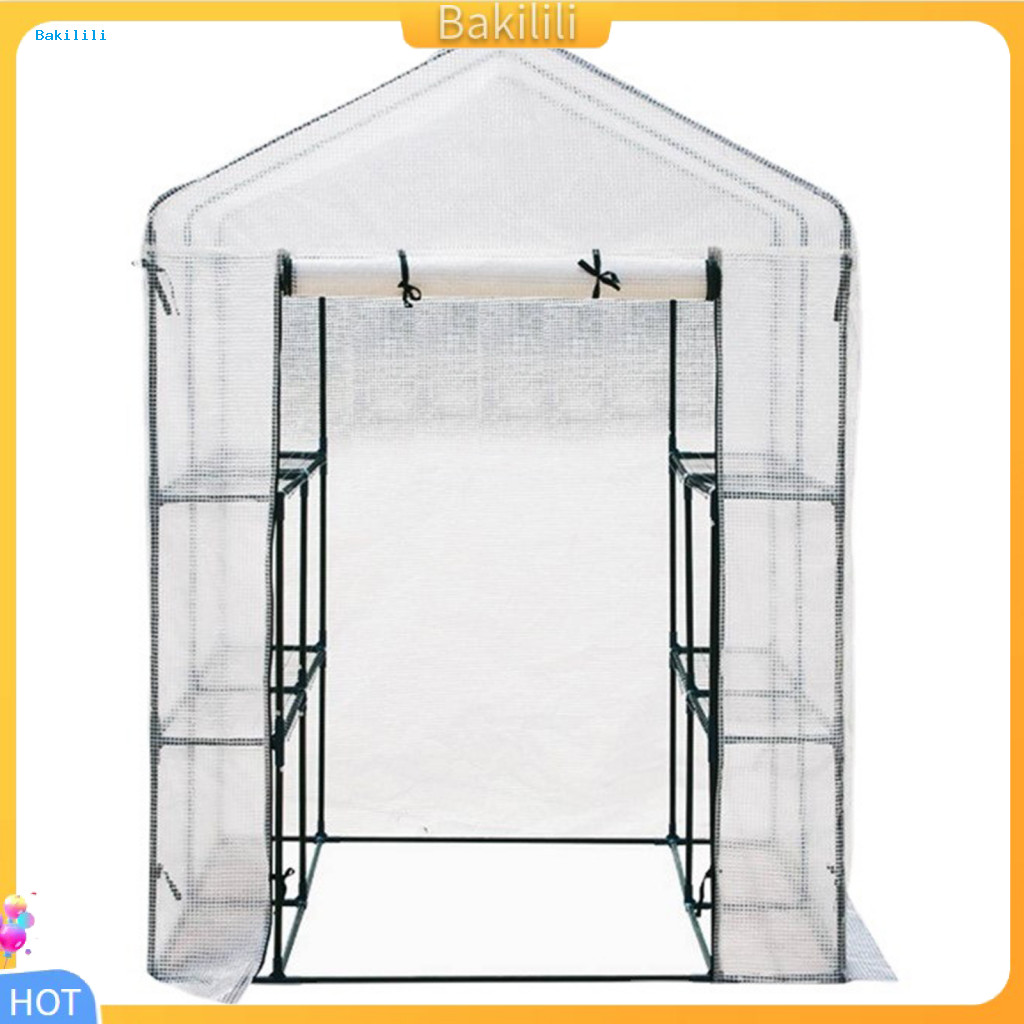 {Bakili} ฝาครอบเรือนกระจกทนอุณหภูมิสูงเรือนกระจกฝาครอบโปร่งใส 143x143x195 ซม. ฝาครอบเรือนกระจก Pe กันน้ําพร้อมประตูความร้อนสําหรับสวนสําหรับตะวันออกเฉียงใต้