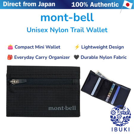 mont-bell Trail Wallet Compact Trifold Wallet Lightweight Nylon Travel Outdoor EDC【Direct FromJapan】