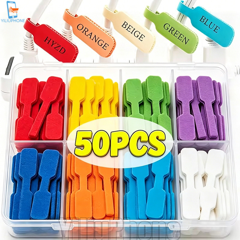 [Bless] 50-10 ชิ้นฉลากสายเคเบิลแบบมีกาวในตัว - สติ๊กเกอร์ฉลากพืช - ไนลอนกันน้ํา - นํากลับมาใช้ใหม่, เขียนได้ - ป้ายเครื่องหมายลวด - ป้ายเครื่องหมายสายเคเบิล /Awe