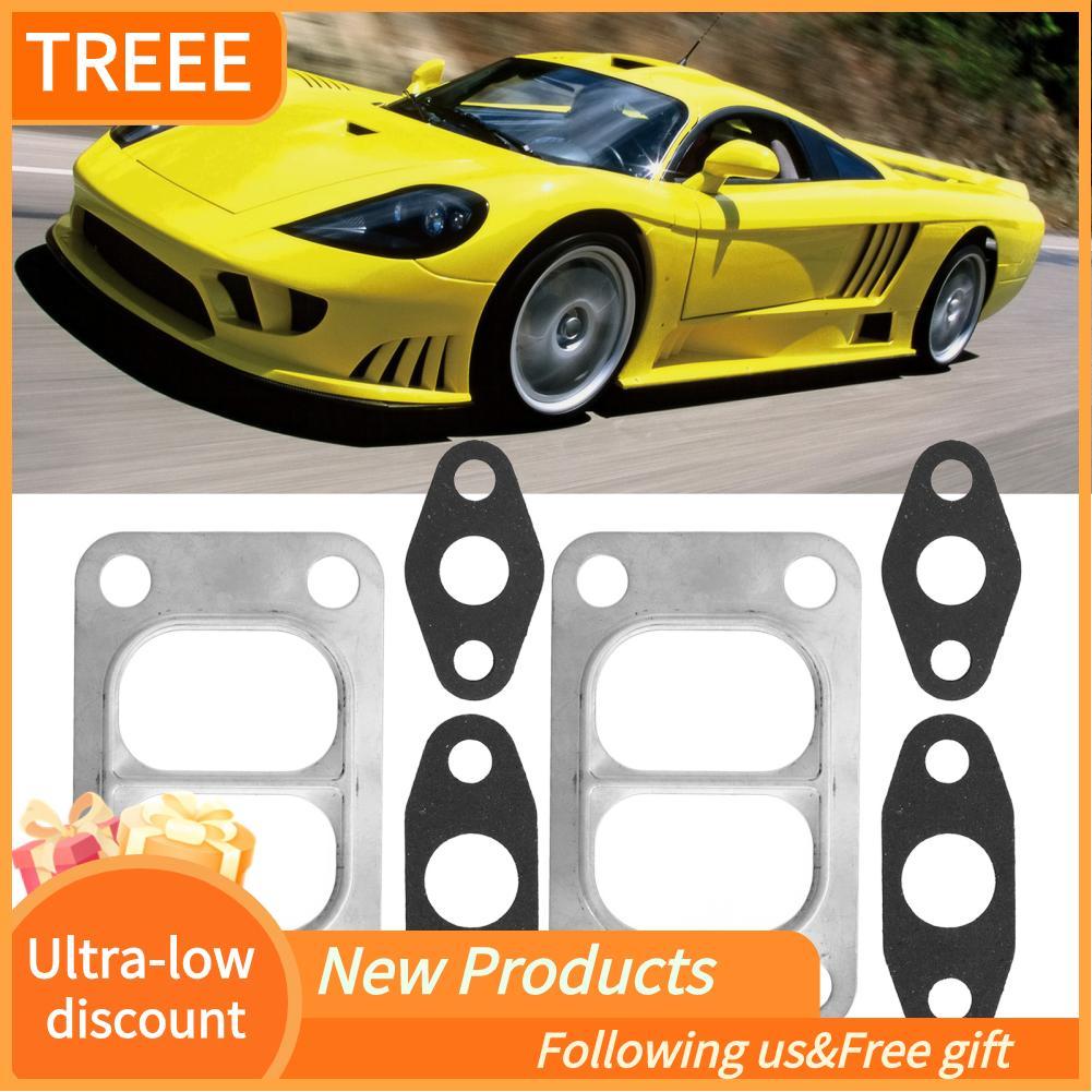 Treee Treee Turbo ปะเก็นชุดชุดติดตั้งติดตั้งง่าย 2 ชิ้นโลหะกระดาษเทอร์โบชาร์จเจอร์สำหรับ HX35 HX35W 