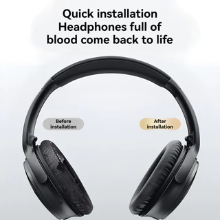 แผ่นปิดหูสำหรับหูฟัง Bose QC35 และ QC35ii คุณภาพสูง ทำจากโฟมทรงความจำแบบปรับตัวได้ Earpads Ear pads Earpbuff Cushion
