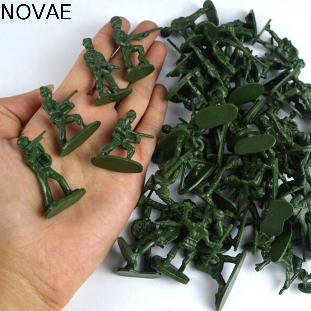 NOVAE ทหารตัวเลขของเล่นคลาสสิก 100 ชิ้นของเล่นของขวัญ Sandbox เกมของเล่นเด็ก Army Men