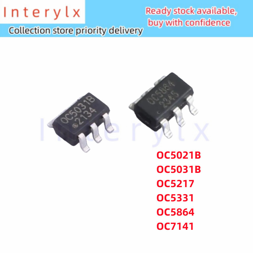 5PCS OC5021B OC5031B OC5217 OC531 OC5864 OC7141 LED DC Driver ชิป IC SOT23-6