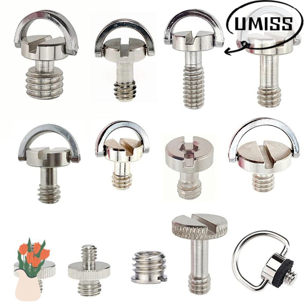 UMISS 1 ชิ้นกล้อง Mount สกรู, สําหรับขาตั้งกล้อง Monopod Ballhead การถ่ายภาพอุปกรณ์เสริมแผ่นอะแดปเตอร์สกรู, Quick Release กล้องคงที่ 1/4 นิ้ว D-ring