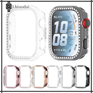 กรณี Bling เพชร PC for Huawei Watch Fit 5 5 Pro 4 4 3 ชุบแข็งรูป้องกันหน้าจอ อุปกรณ์เสริมครอบกันชนเต็ม for Huawei Fit 3