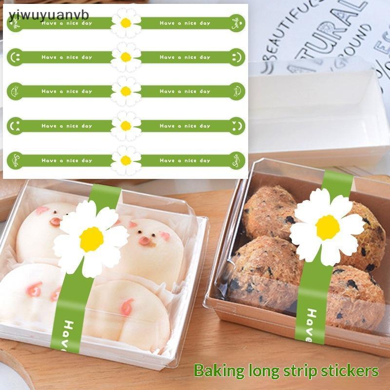 Yiwuyuanvb] 50 ชิ้นของขวัญยาวปิดผนึก Stiers Self-Adhesive Paaging Sealing Stier สําหรับเค้กเบเกอรี่ตกแต่ง Stier ใหม่