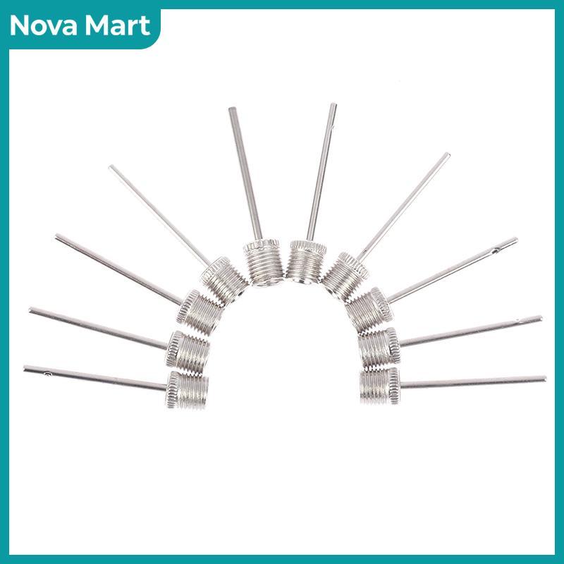 เข็มปั๊มสแตนเลสสำหรับลูกฟุตบอลเข็มปั๊มแบบสูบลม10ชิ้นของ nova Mart