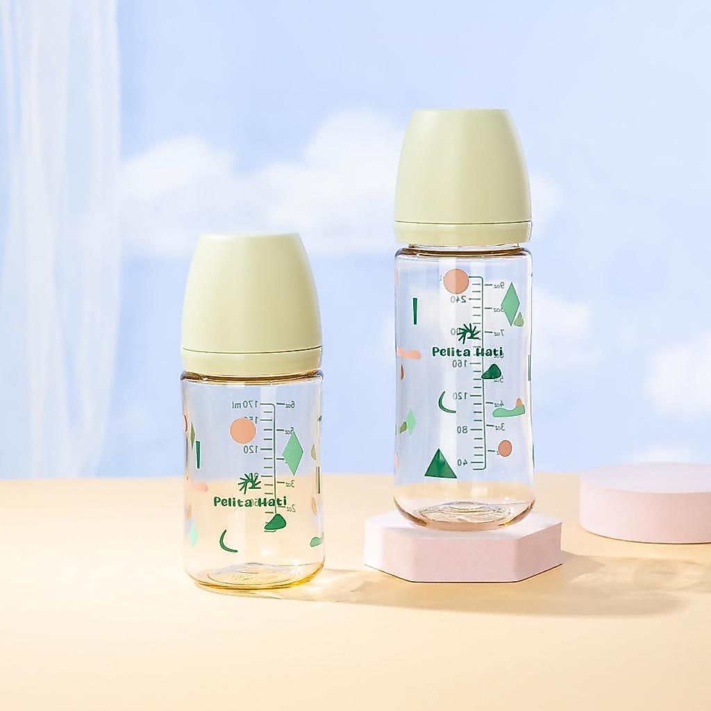 170M/270ML ทารกแรกเกิดขวดนมขนาดกว้างทนทาน PPSU 5 ซม.ขวดนมคอกว้างจุกนมซิลิโคนสีพาสเทลขวดนมเด็กไม่มี BPA Botol Susu