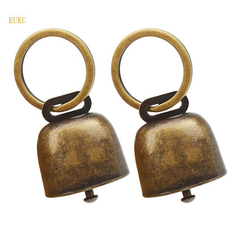 KU * 2 ชิ้นสัตว์เลี้ยงจี้ดังสุนัขการฝึกอบรม Clatter สร้อยคอ Multifaceted Coppers Bells สําหรับสุนัขเ
