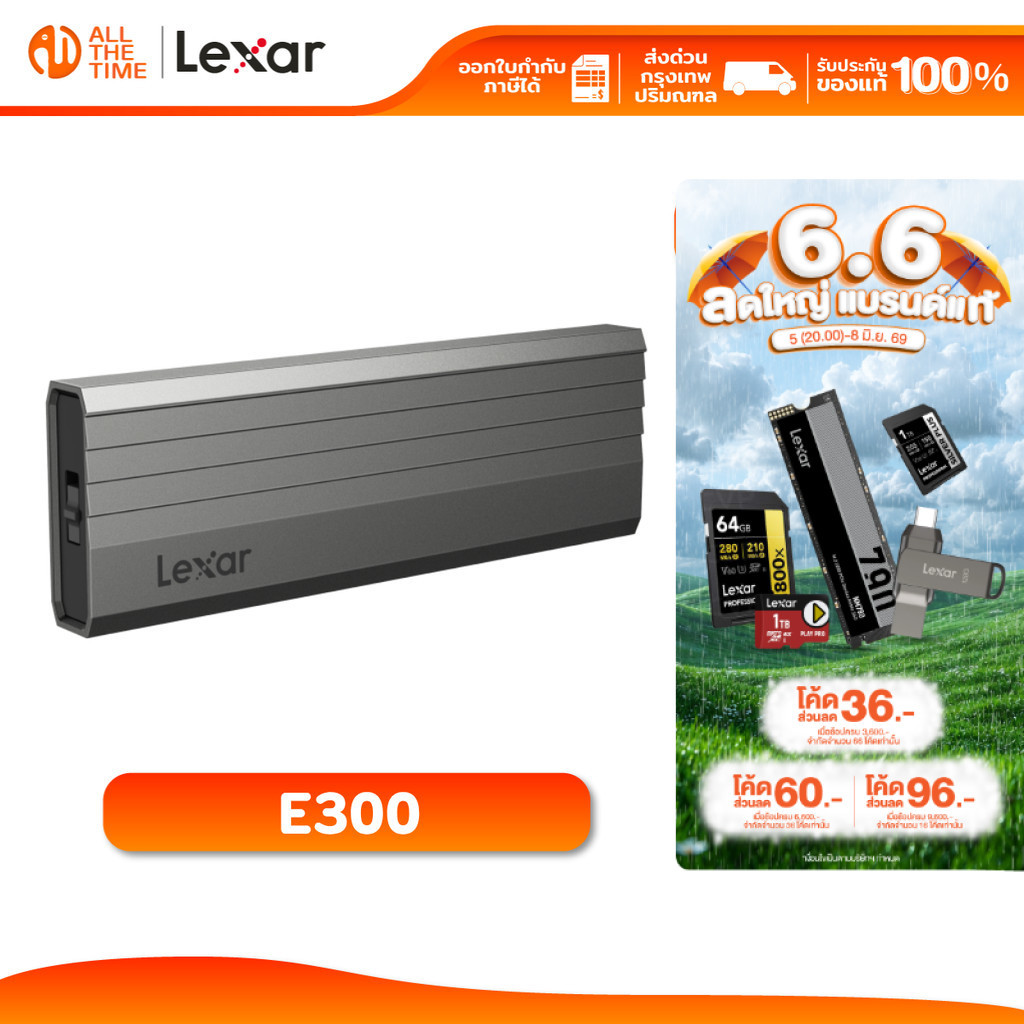 LEXAR LPAE300 M.2 SSD Enclosure Externa (กล่องสำหรับแปลงเอสเอสดี) USB 3.2 Gen 2 : LXR-LPAE300