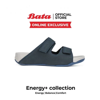 Online Exclusive Bata บาจา Energy+ รองเท้าแตะแบบสวม สำหรับผู้ชาย สีน้ำเงิน 8619564 สีดำ 8616564 สีน้ำตาล 8614564