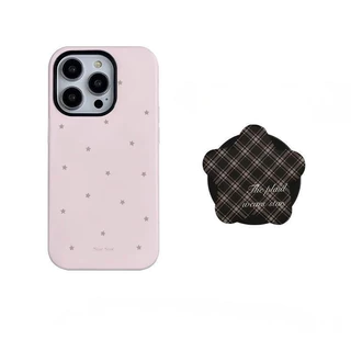 ลายสก๊อตดาวรูปแบบ Star Kickstand เคสป้องกันสําหรับ iPhone 11 12promax 13pro15pro 15promax 14 14promax 14pro 16 pro max 16 plus 17 17promax two in one case