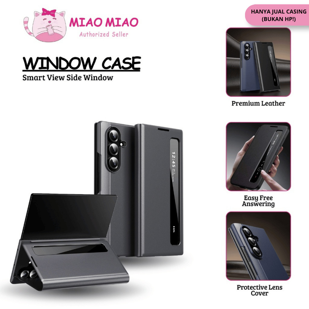SMART VIEW ด้านข้าง WINDOW หนังสําหรับ Samsung Z FOLD 7 Z FOLD 6 Z FOLD 5 Z FOLD 4/ZFOLD4 ZFOLD5 ZFO