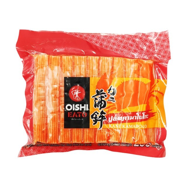 โออิชิ อีทโตะ ปูอัดคามาโบโกะ Oishi Kamaboko Crab Sticks 250g.
