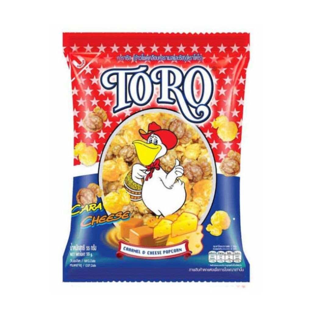 โตโร ป๊อปคอร์นคาราเมลและชีส Toro Popcorn Caramel and Cheese 55g.