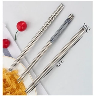 JoyTray ตะเกียบสแตนเลส ราคาส่ง ขายเป็นคู่ ะเกียบสแตนเลส 1 คู่ พิเศษ ตะเกียบเกาหลี ตะเกียบ สีเงิน แพ็คแยกคู่ พร้อมส่ง