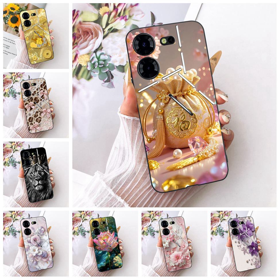 สําหรับ Tecno Pova 5 Pro กรณี LH8n ความงามน่ารักการ์ตูนแฟชั่นผีเสื้อตลกทาสีปกหลังสําหรับ Techno Pova