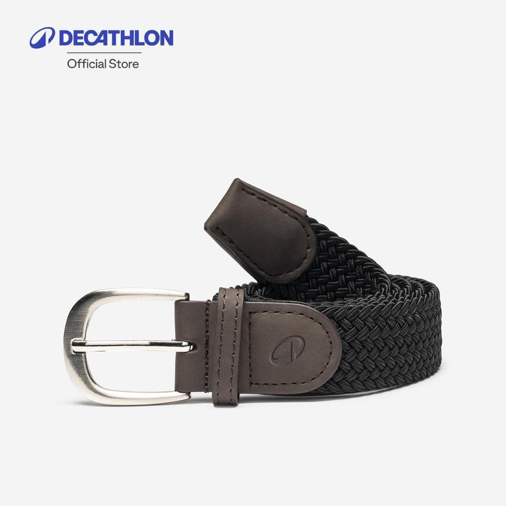 Decathlon Elastic & Stretchy Braided Golf Belt เข็มขัดถักที่ยืดหยุ่นได้ดีสำหรับนักกอล์ฟ - Black