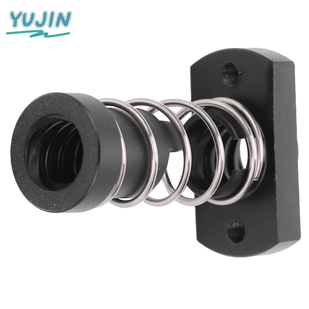 YUJIN 2PCS T8 POM Nut, 2 มม./8 มม.T8 / Tr8x2 / Tr8x8 Anti Backlash Nut, ลด Gap Black POM 4 เริ่มต้นก