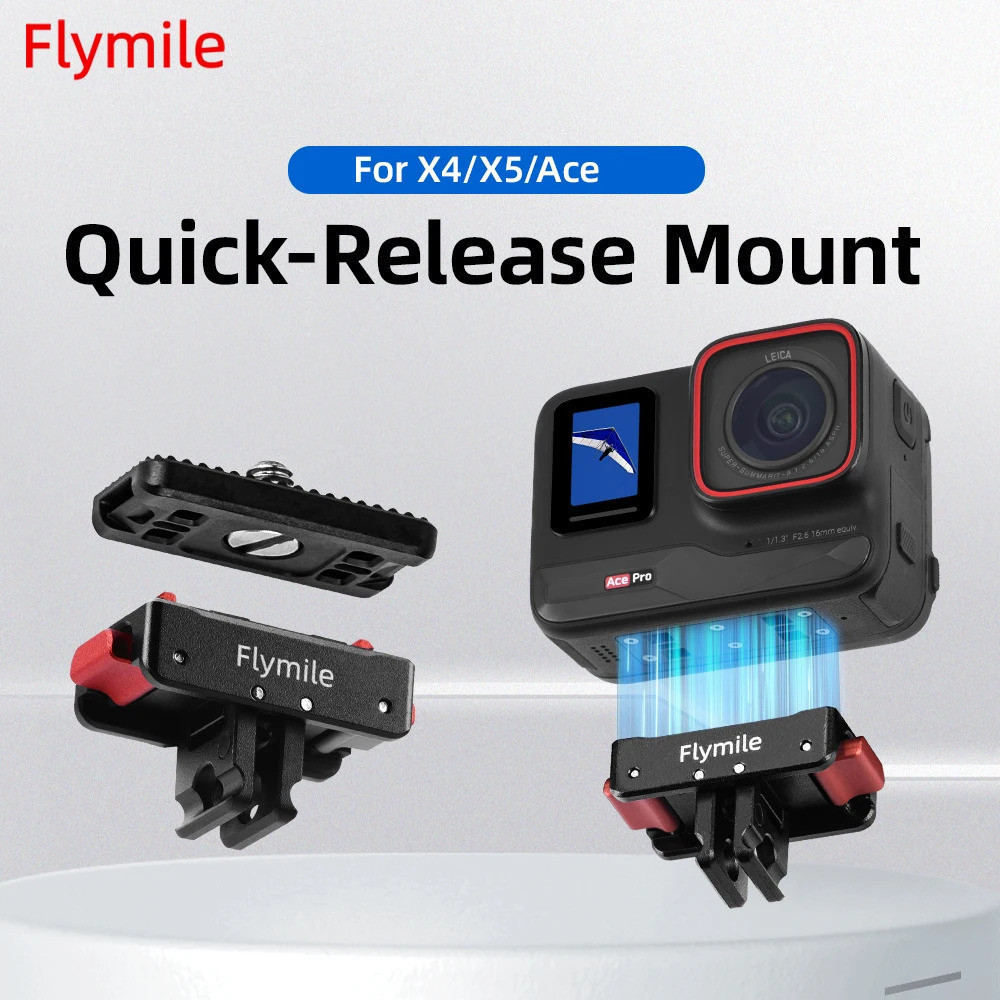 Magnetic Quick Relese Mount สําหรับ Insta360 X5 X4/Ace Pro 2, Panoramic/Action กล้องอะแดปเตอร์อลูมิเ
