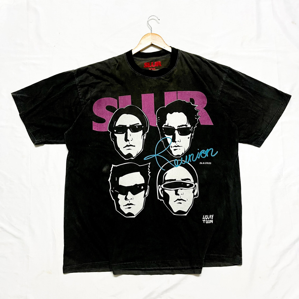 เสื้อยืด เสื้อ SLUR REUNION T-SHIRT ผ้าฝ้ายแท้ S-5XL