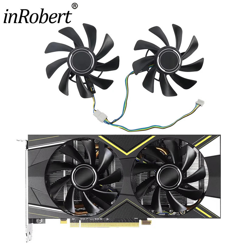 INew 85MM T129215SU Cooler พัดลมสําหรับ ASRock AMD Radeon RX 5600 XT Challenger D GPU กราฟิกการ์ด *