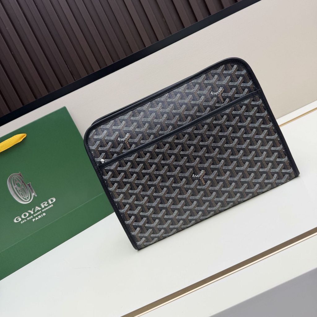 Goyard Goyard กระเป๋าคลัทช์ผู้ชายแบบพกพา PVC กันน้ํากระเป๋าเดินทางกระเป๋าแป้ง Unisex