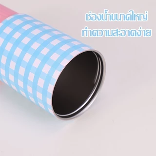 แก้วน้ำเก็บอุณหภูมิ 750ml สแตนเลสถ้วยเครื่องดื่มคู่พร้อมฟาง ถ้วยน้ําแข็งขนาดใหญ่แบบพกพาติดตั้งยานพาหนะแบบพกพาถ้วย-034B