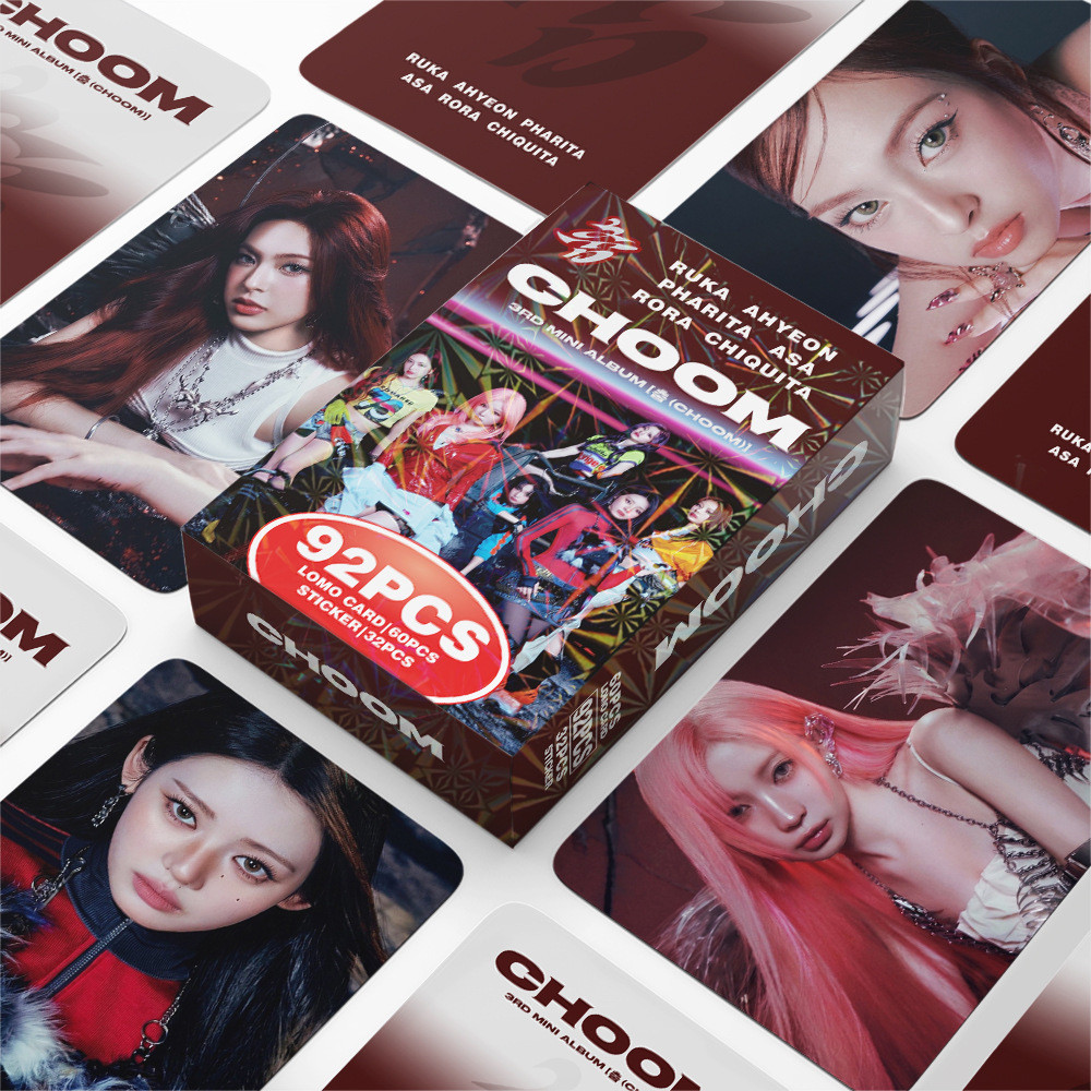 พร้อมสต็อก 92 ใบ BABYMONSTER อัลบั้มใหม่ CHOOM Collection Card Star Sticker Baby Monster LOMO Card ขายส่ง
