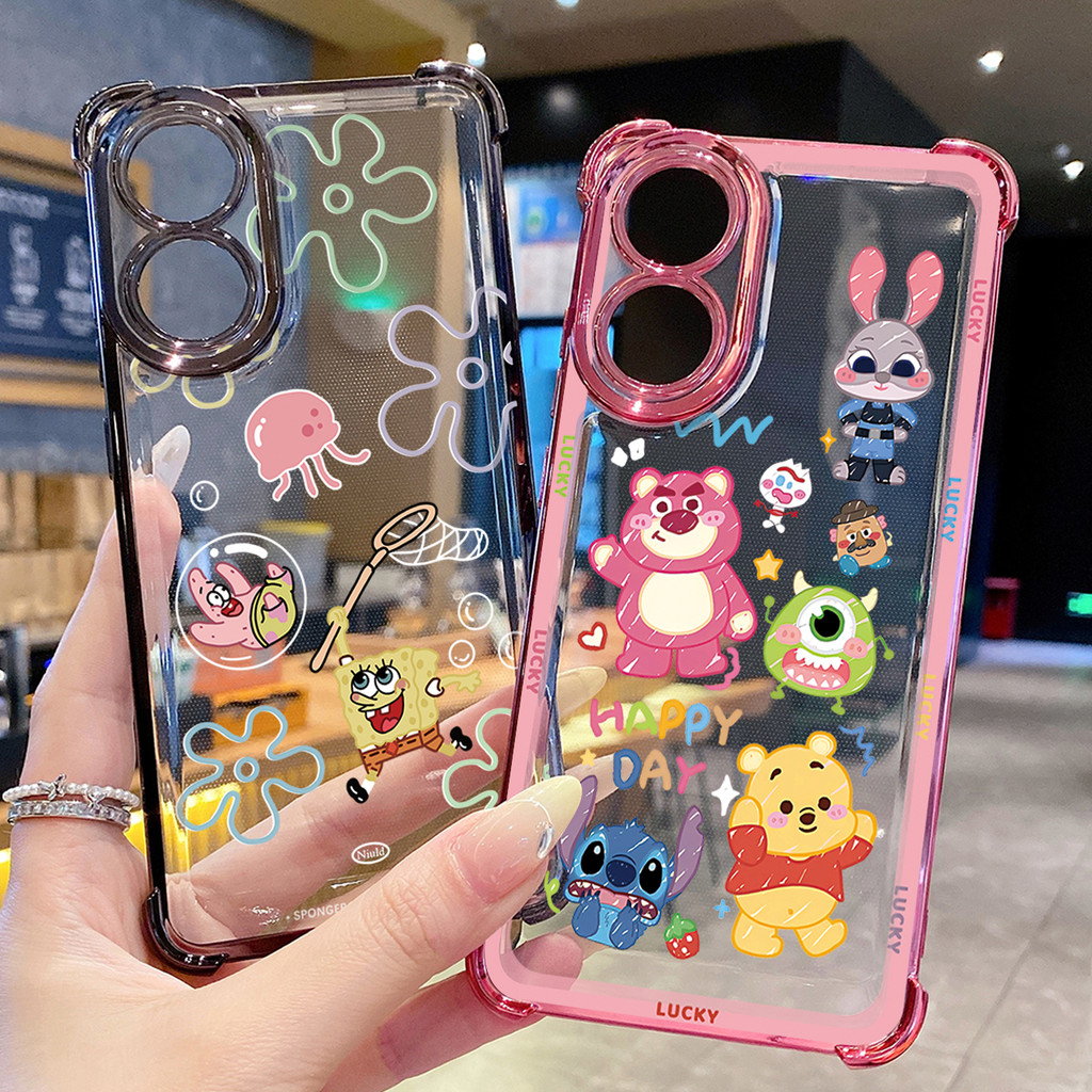 เข้ากันได้กับ VIVO Y28 Y29 Y17S Y27 T1X Y21S Y33S Y12S Y18 Y38 0 เคสชุบใสฝาครอบป้องกันการตก