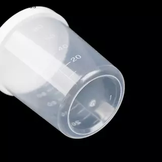 [Rui-t] 10 ชิ้น/เซ็ต 50/100ml Clear PP Liquid Pill ถ้วยตวงพร้อมฝาปิดกล่องยาท่องเที่ยวผู้ถือยาถ้วยคอนเทนเนอร์สําหรับยาเหลว