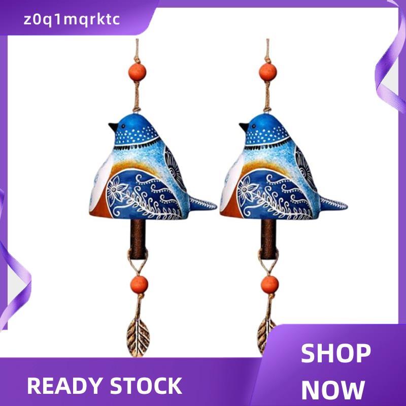 z0q1mqrktc 2PCS Bird Song Bell Bird Song Bell Wind Chime Bird Song Bell Garden Decor แขวนชนบทกระดิ่ง