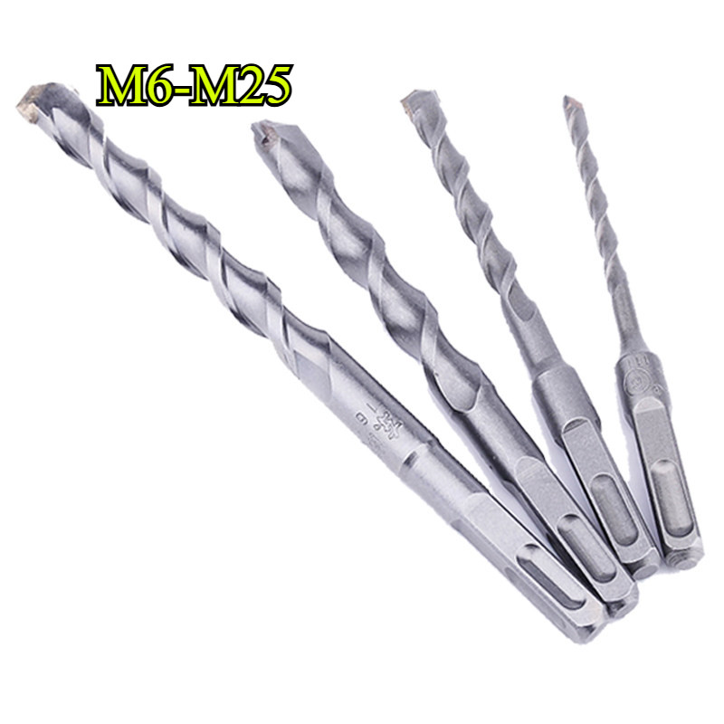 Square Shank Chromium Steel Impact Bit Extended Cement Bit Wall Bit M6-M25【YELONG1】(Y5)