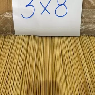 ไม้เสียบลูกชิ้น ไม้เสียบอาหาร (หัวทู่) แพ็คละ 1 กิโล ขนาด 3x8 ซม. สำหรับเสียบอาหาร