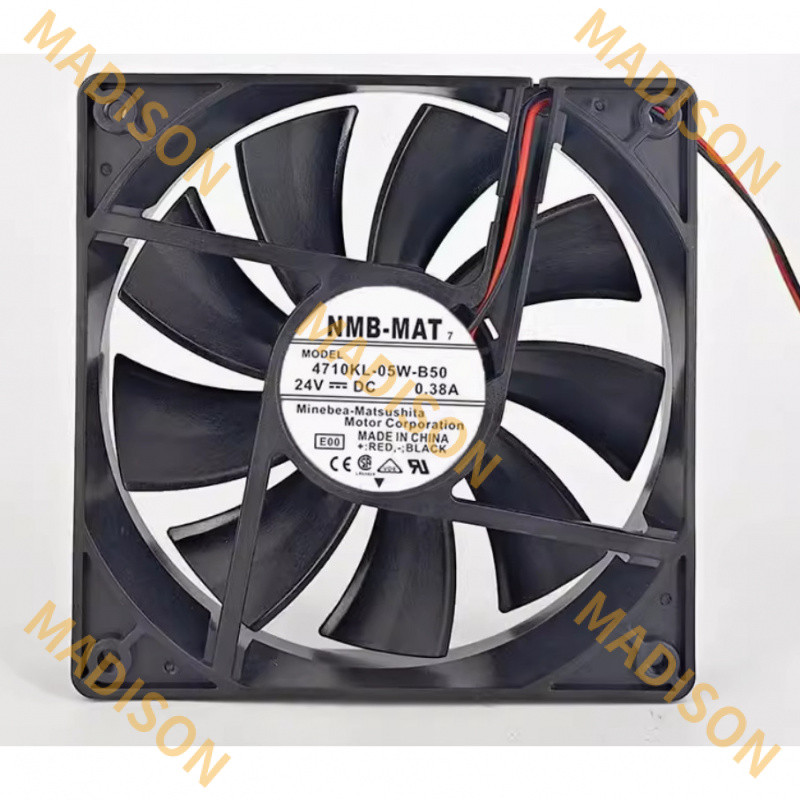 NMB-MAT 4710KL-05W-B50 24V DC 0.38 พัดลมระบายความร้อนอินเวอร์เตอร์ 12 ซม.