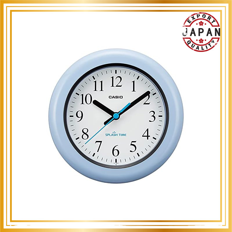 CASIO Blue Splash Time Wall and Desk Clock - Waterproof and Dustproof IQ-180W-2JF