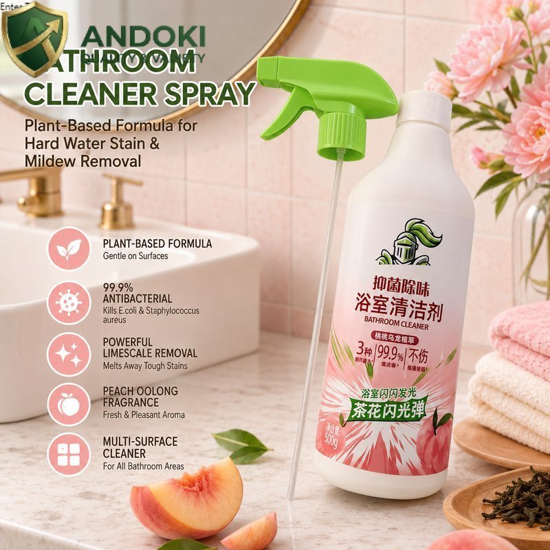 สเปรย์ทําความสะอาดห้องน้ำ 500ML.น้ำยาล้างโถชักโครก พร้อมหัวฉีด ขจัดคราบ กลิ่นหอม