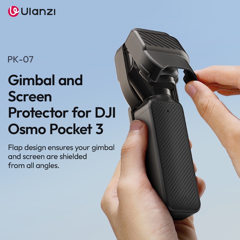 Ulanzi PK-07 ตัวป้องกันหน้าจอกิมบอลสําหรับ DJI Osmo Pocket 3 ฝาครอบกันฝุ่นกันกระแทกเคสป้องกันแสงสีฟ้