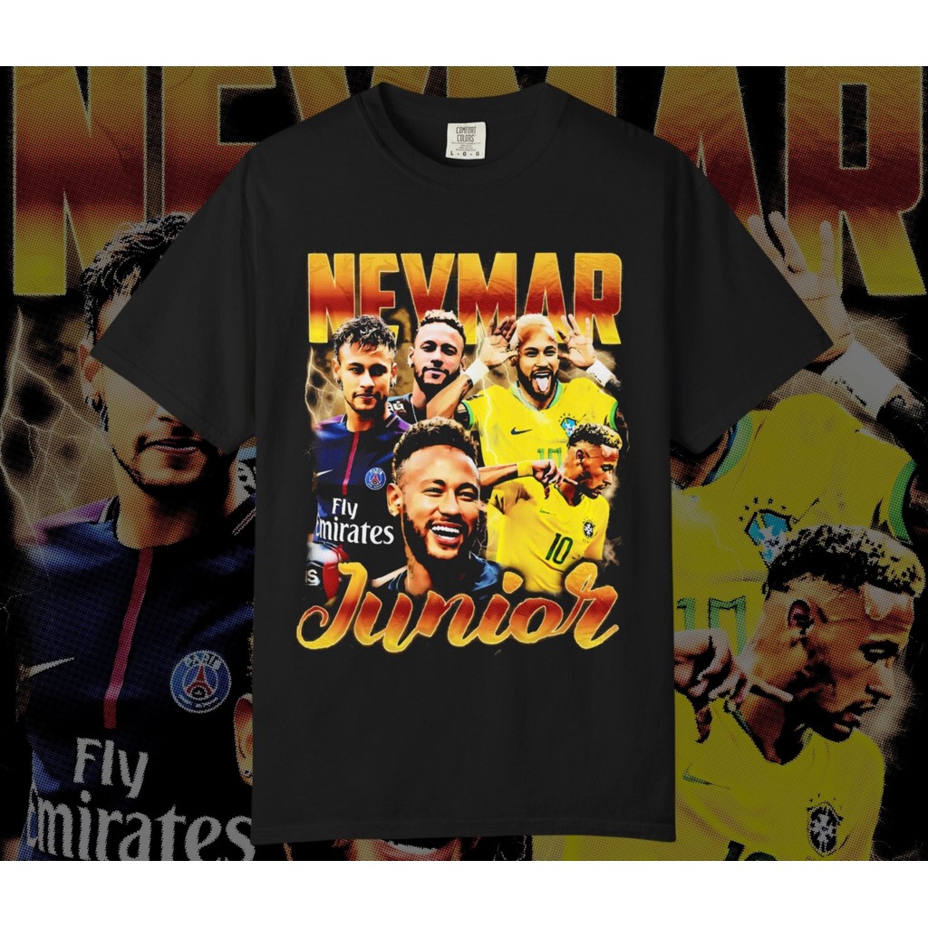 เสื้อฟุตบอล Neymar Jr. ทีมชาติบราซิล | เสื้อยืดลายกราฟิก Neymar | ของขวัญสำหรับแฟนบอล | เสื้อแนวสตรี