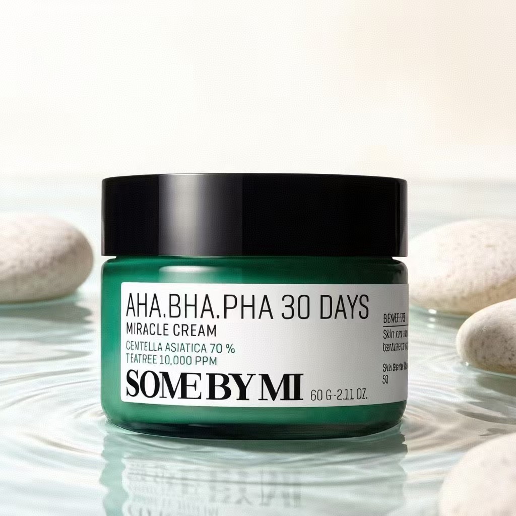 SOME BY MI AHA BHA PHA 30 Days Miracle Cream 60g 70% Cica 10K Tea Tree ลดการระคายเคือง เสริมเกราะผิว ซึมไว ไม่เหนียว