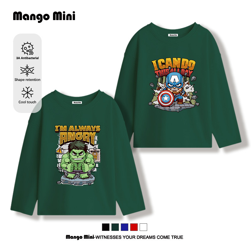 เสื้อยืดแขนยาว ดิ อเวนเจอร์ส The Avengers เสื้อแขนยาวเด็ก งานจริงสวย ฤดูใบไม้ผลิและฤดูใบไม้ร่วง (พร้อมส่ง)